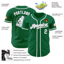 Load image into Gallery viewer, Custom Kelly Green White-Gray Authentic Baseball Jersey