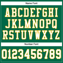 Load image into Gallery viewer, Custom Kelly Green White-Gold Mesh Authentic Football Jersey