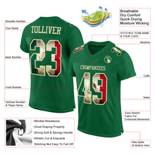 Load image into Gallery viewer, Custom Kelly Green Vintage Mexican Flag-City Cream Mesh Authentic Football Jersey