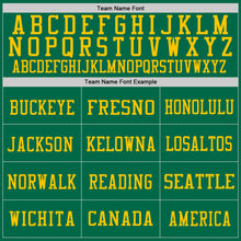 Load image into Gallery viewer, Custom Kelly Green Yellow Mesh Authentic Football Jersey