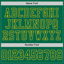 Load image into Gallery viewer, Custom Kelly Green Yellow Mesh Authentic Football Jersey