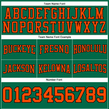 Load image into Gallery viewer, Custom Stitched Kelly Green Orange-Black Football Pullover Sweatshirt Hoodie