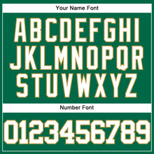 Load image into Gallery viewer, Custom Kelly Green White-Old Gold Authentic Baseball Jersey