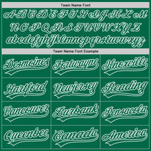 Load image into Gallery viewer, Custom Kelly Green White Authentic Throwback Baseball Jersey