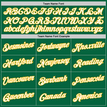 Load image into Gallery viewer, Custom Kelly Green White-Gold Authentic Throwback Basketball Jersey