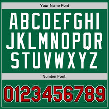 Load image into Gallery viewer, Custom Kelly Green Red-Black Authentic Throwback Basketball Jersey