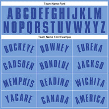 Load image into Gallery viewer, Custom Light Blue White Pinstripe Royal Authentic Baseball Jersey