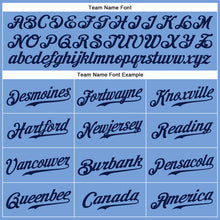 Load image into Gallery viewer, Custom Light Blue Navy-White Authentic Sleeveless Baseball Jersey