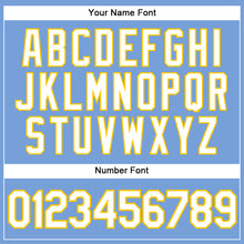 Load image into Gallery viewer, Custom Light Blue White-Gold Authentic Sleeveless Baseball Jersey