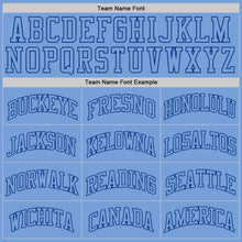 Load image into Gallery viewer, Custom Light Blue Light Blue-Royal Authentic Throwback Basketball Jersey