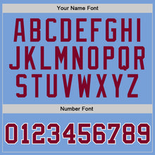 Load image into Gallery viewer, Custom Light Blue Maroon-White Authentic Throwback Basketball Jersey