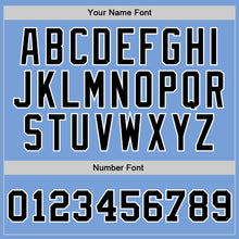 Load image into Gallery viewer, Custom Light Blue Black-White Authentic Throwback Basketball Jersey