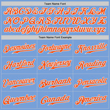 Load image into Gallery viewer, Custom Light Blue Orange-White Authentic Baseball Jersey
