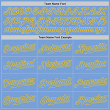 Load image into Gallery viewer, Custom Light Blue Light Blue-Gold Authentic Baseball Jersey