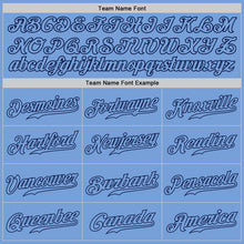 Load image into Gallery viewer, Custom Light Blue Light Blue-Navy Authentic Baseball Jersey
