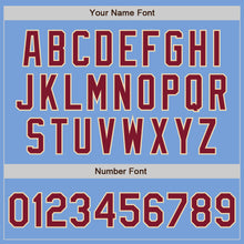 Load image into Gallery viewer, Custom Light Blue Crimson-City Cream Authentic Baseball Jersey