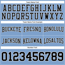 Load image into Gallery viewer, Custom Stitched Light Blue Black-White Football Pullover Sweatshirt Hoodie