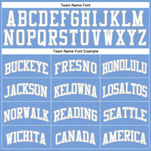 Load image into Gallery viewer, Custom Light Blue White-Gray Authentic Throwback Basketball Jersey