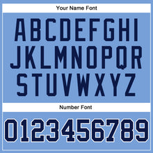 Load image into Gallery viewer, Custom Light Blue Navy-White Authentic Throwback Basketball Jersey