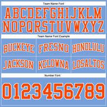 Load image into Gallery viewer, Custom Light Blue Orange-White Authentic Throwback Basketball Shorts
