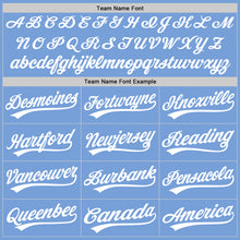 Load image into Gallery viewer, Custom Light Blue White Authentic Baseball Jersey