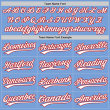 Load image into Gallery viewer, Custom Light Blue White-Red Authentic Baseball Jersey