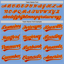 Load image into Gallery viewer, Custom Light Blue Red-Gold Authentic Baseball Jersey