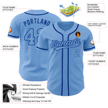 Load image into Gallery viewer, Custom Light Blue Light Blue-Royal Authentic Baseball Jersey