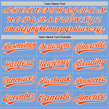 Load image into Gallery viewer, Custom Light Blue Orange-White Authentic Baseball Jersey