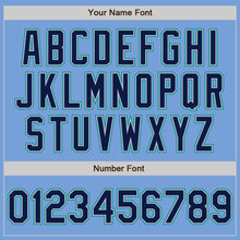 Load image into Gallery viewer, Custom Light Blue Navy Gray-Teal Authentic Baseball Jersey