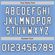 Load image into Gallery viewer, Custom Light Blue White-Black Authentic Baseball Jersey
