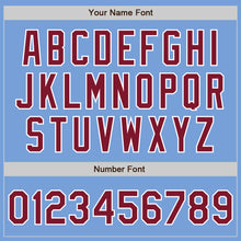Load image into Gallery viewer, Custom Light Blue Crimson-White Authentic Baseball Jersey
