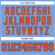 Load image into Gallery viewer, Custom Light Blue Orange-Royal Authentic Throwback Basketball Jersey