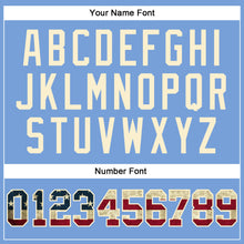 Load image into Gallery viewer, Custom Light Blue Vintage USA Flag-Cream Authentic Throwback Basketball Jersey