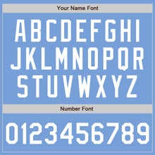 Load image into Gallery viewer, Custom Light Blue White Pinstripe White Authentic Baseball Jersey