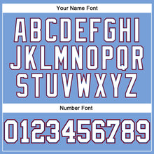 Load image into Gallery viewer, Custom Light Blue Red Pinstripe White-Royal Authentic Basketball Jersey