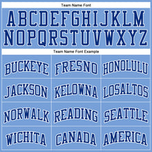 Load image into Gallery viewer, Custom Light Blue White Pinstripe Royal Authentic Basketball Jersey