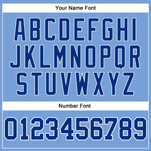 Load image into Gallery viewer, Custom Light Blue White Pinstripe Royal Authentic Basketball Jersey