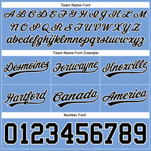 Load image into Gallery viewer, Custom Light Blue Black-White Authentic Throwback Basketball Shorts