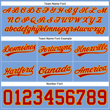 Load image into Gallery viewer, Custom Light Blue Red-Gold Authentic Throwback Basketball Shorts