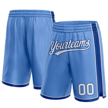 Load image into Gallery viewer, Custom Light Blue White-Royal Authentic Basketball Shorts