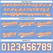 Load image into Gallery viewer, Custom Light Blue White-Orange Authentic Basketball Shorts