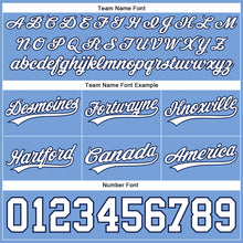 Load image into Gallery viewer, Custom Light Blue White-Navy Authentic Basketball Shorts