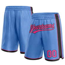 Load image into Gallery viewer, Custom Light Blue Pink-Black Authentic Basketball Shorts