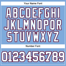 Load image into Gallery viewer, Custom Light Blue White Royal-Red Authentic Baseball Jersey