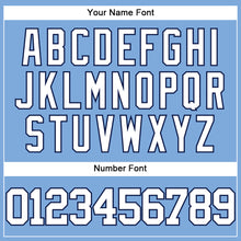 Load image into Gallery viewer, Custom Light Blue White-Navy Authentic Baseball Jersey