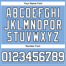 Load image into Gallery viewer, Custom Light Blue White-Black Authentic Baseball Jersey