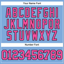 Load image into Gallery viewer, Custom Light Blue Pink-Black Authentic Baseball Jersey