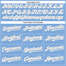 Load image into Gallery viewer, Custom Light Blue White-Gray Authentic Baseball Jersey