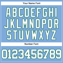 Load image into Gallery viewer, Custom Light Blue White-Kelly Green Authentic Baseball Jersey